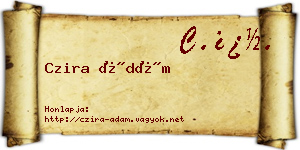Czira Ádám névjegykártya