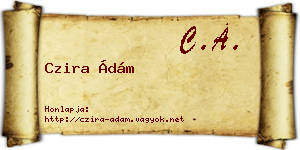 Czira Ádám névjegykártya